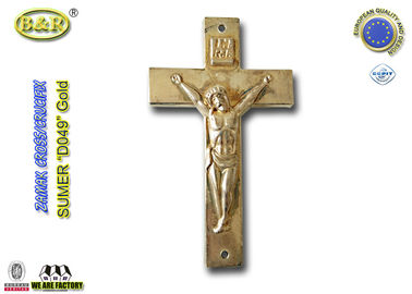 Plastic Coffin Cross D049 Gold Antique Brass  zamak crucifix for coffin use 10.8*6.6cm