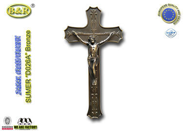 Croix Cross And Crucifix  With Jesus In Zamac 40*16cm D026A antique bronze color zamak coffin decoration
