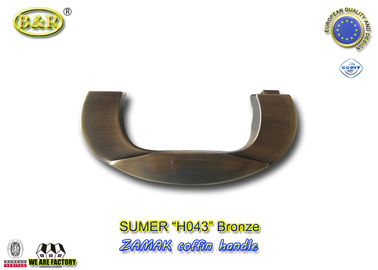 H043 Antique Bronze Casket Hardware Zamak Handle De Ataude Size 17.5×7cm