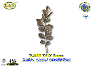 Metal coffin decoration zamak rose zinc alloy flower D013  45cm*13cm Antique bronze