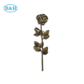 F02 Zamak Rose Coffin Fitting Decoration Zinc Alloy Flower 36 * 13cm Antique Bronze Color