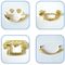 HP030 European style gold Plastic Coffin Handles For Coffin Decoration