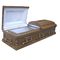 Adult Brown Wooden Coffin Kits With Lining And Lid Lining MDF Material