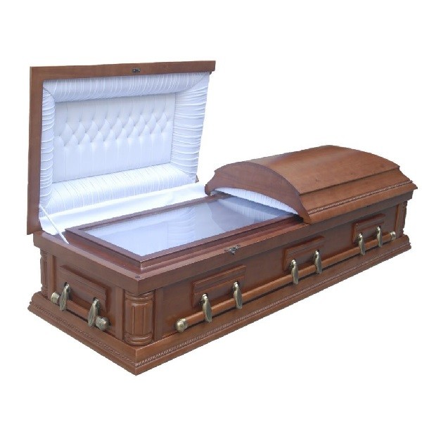 CIQ Standard Funeral Coffins And Caskets SA04 / MDF Coffin With Glass