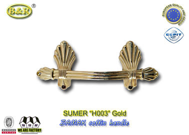 European style zamak metal casket handle fitting H003 size 22.5*10.5cm color gold zinc alloy handle