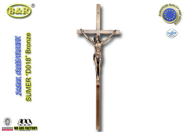 Ref No D018 Bronze color Zamak material cross and crucifix funeral accessories