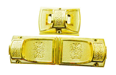 Golden Color Casket Hardware C008 / Corner Coffin Accessories With Steel Bar