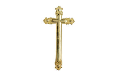 Golden Color Cross and Crucifix Funeral Decoration DP021