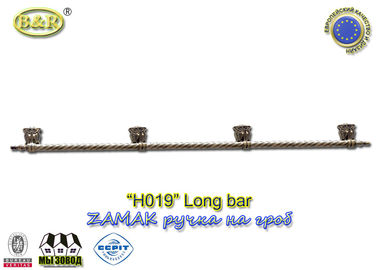 Ref No zamak H019 zinc casket long bar  metal coffin hardware 1.55 meter long with 4 bases