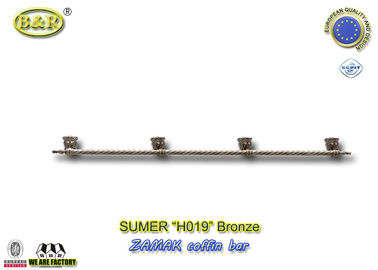 Ref No zamak H019 zinc casket long bar  metal coffin hardware 1.55 meter long with 4 bases