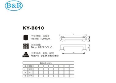 Customized Aluminium Cabinet Handle / Cabinet Hardware Handles High Polishing